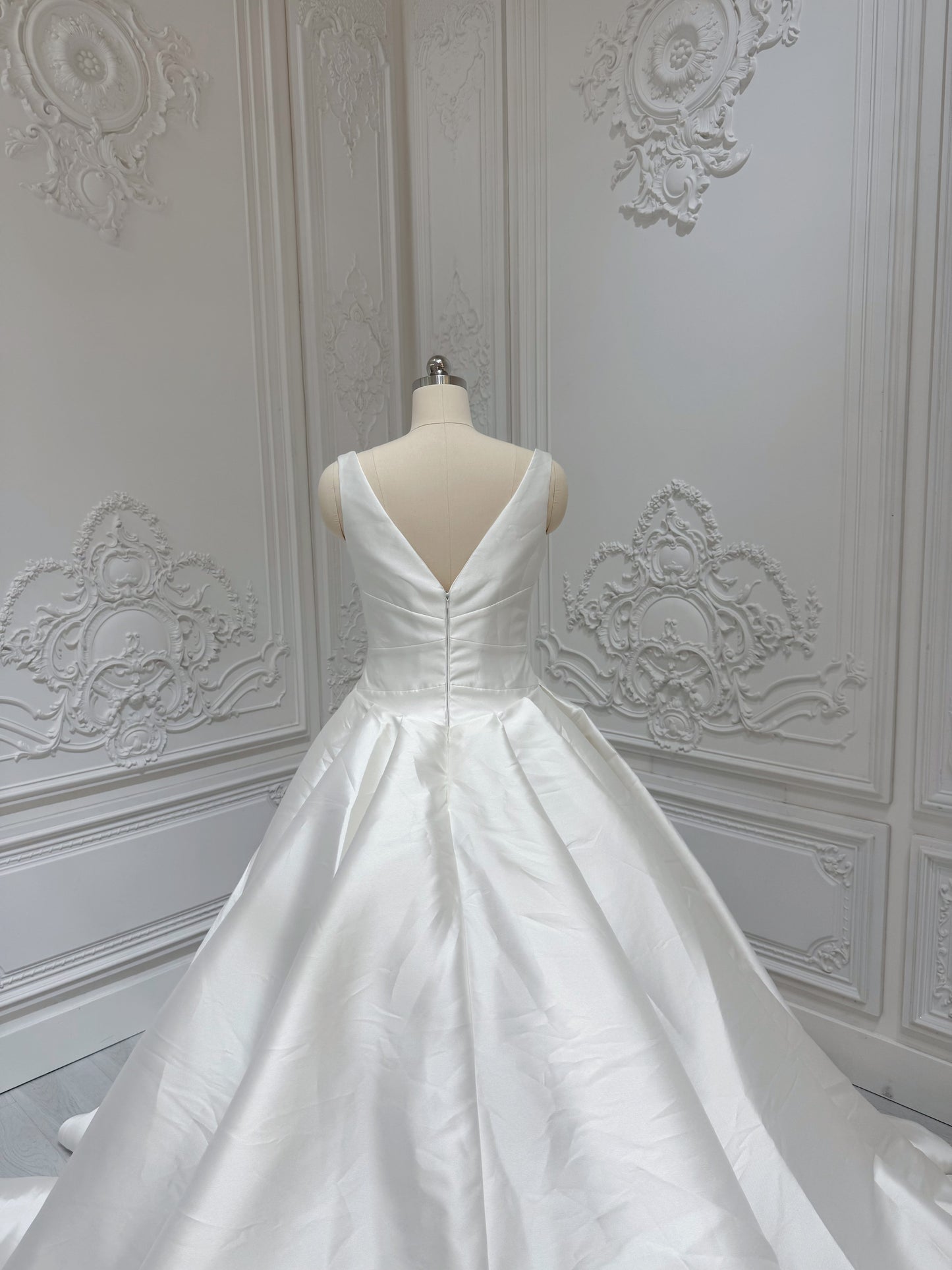 Stock Sale! Size 10. Ivory satin ballgown wedding dress